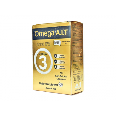 OMEGA 3  A.I.T DIETARY SUPPLEMENT ( TOTAL OMEGA OIL - EPA & DHA - 1000MG + WHEAT GERM OIL 100MG ) 30 SOFT GELATIN CAPSULES
